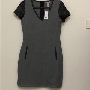 Faux-Leather Trim Shift by Banana Republic